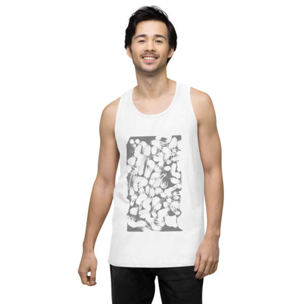 Protege dollar black & white Men’s premium tank top - Image 4