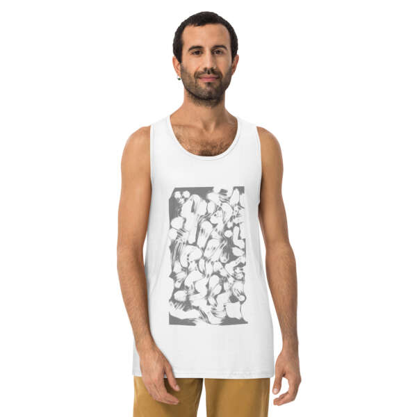 Protege dollar black & white Men’s premium tank top - Image 2